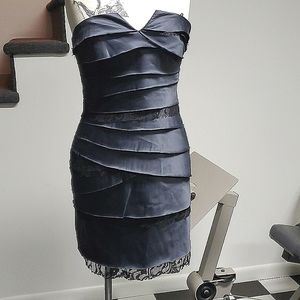 BCBGeneration black tiered strapless cocktail dress